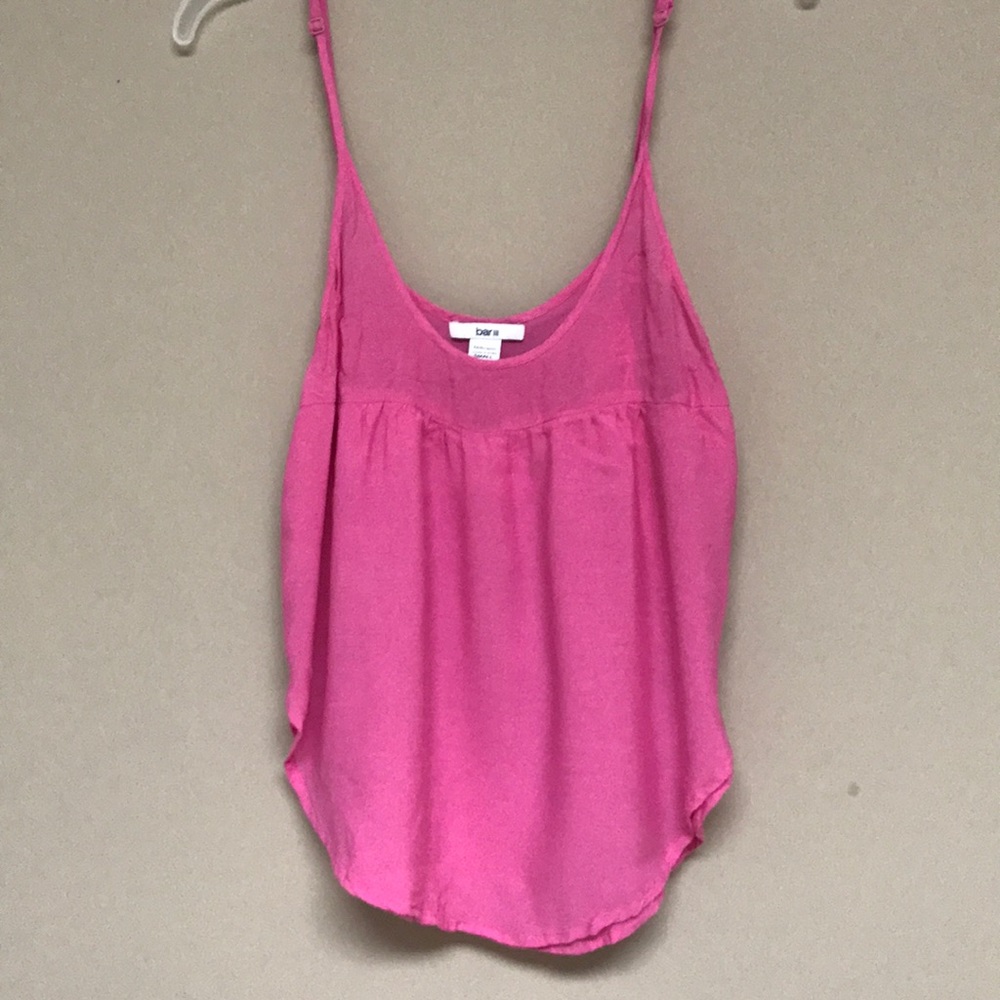 Bar III hot pink tank with adjustable straps